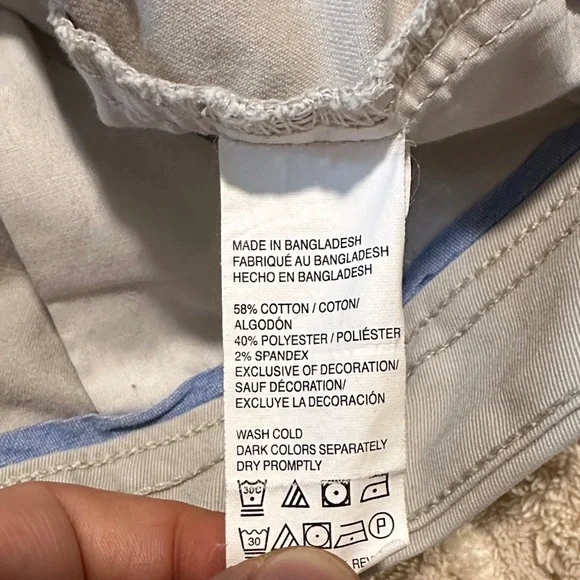 Izod Beige Straight Fit Chino Pants - Picture 4 of 4